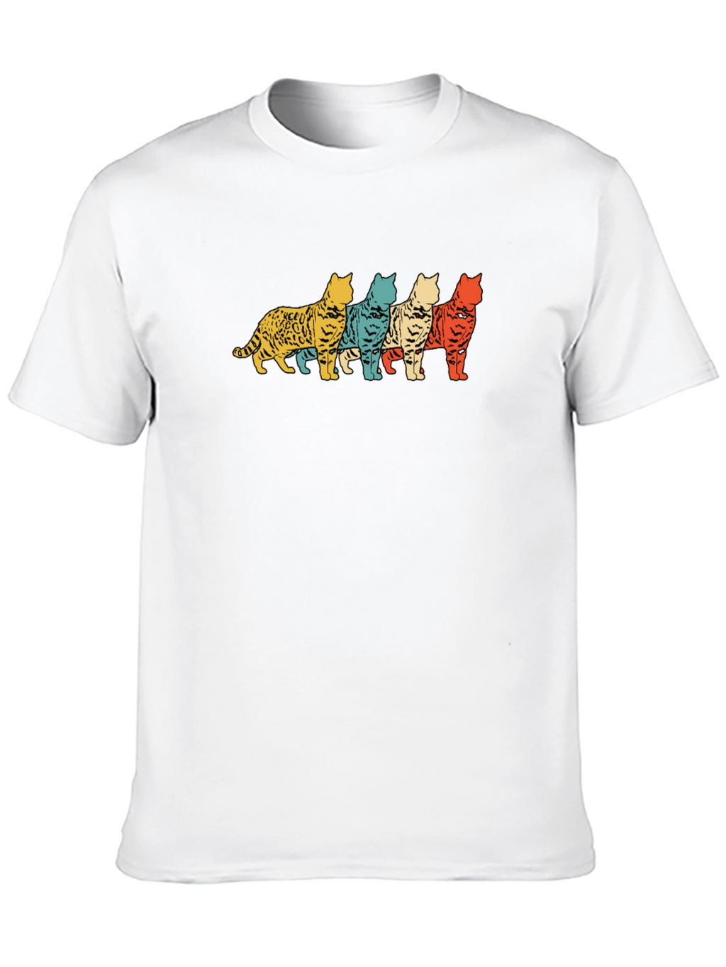 Retro Cat T-Shirt - Cool Feline Design