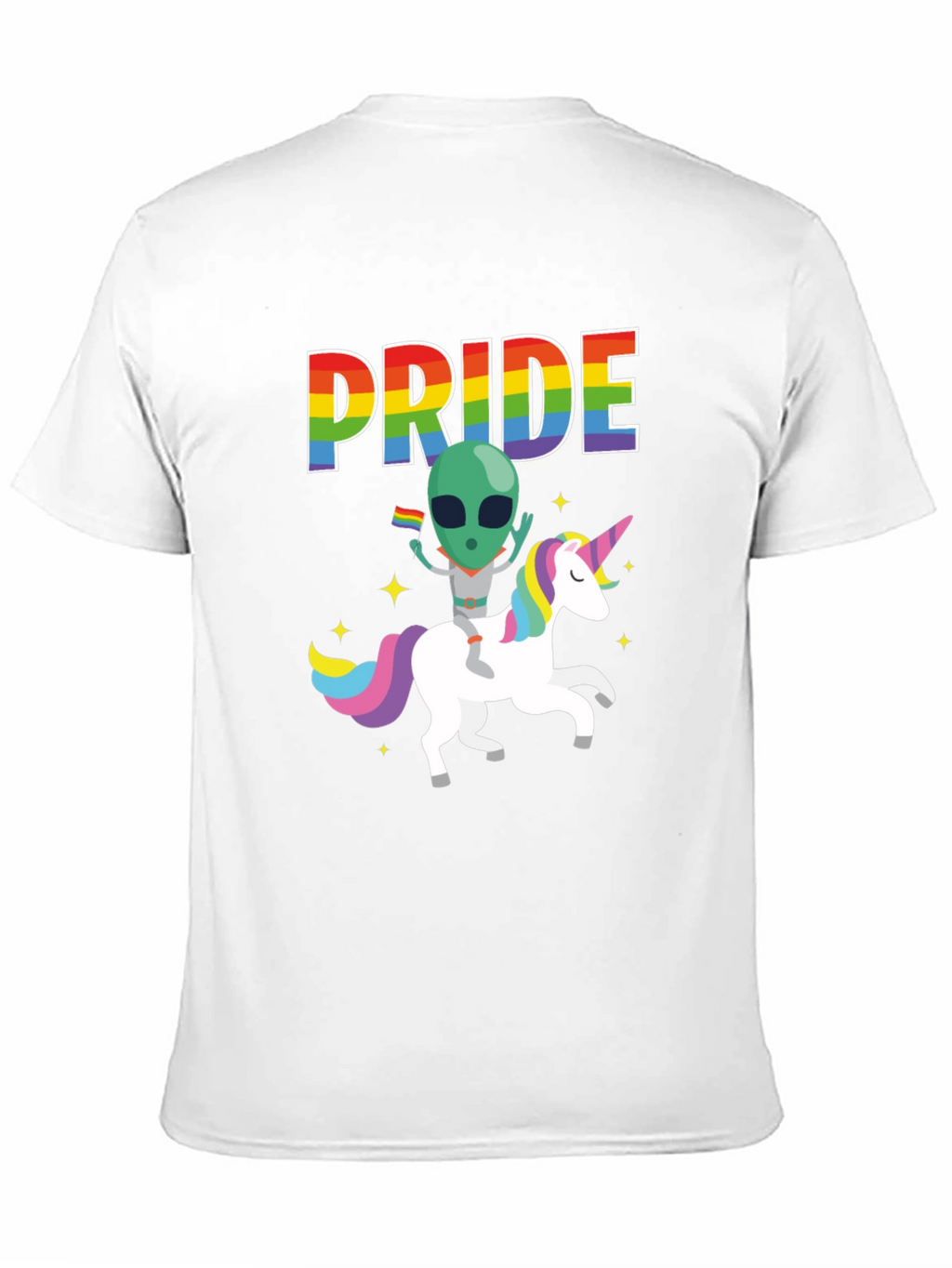 Pride Alien Riding Unicorn Graphic Tee