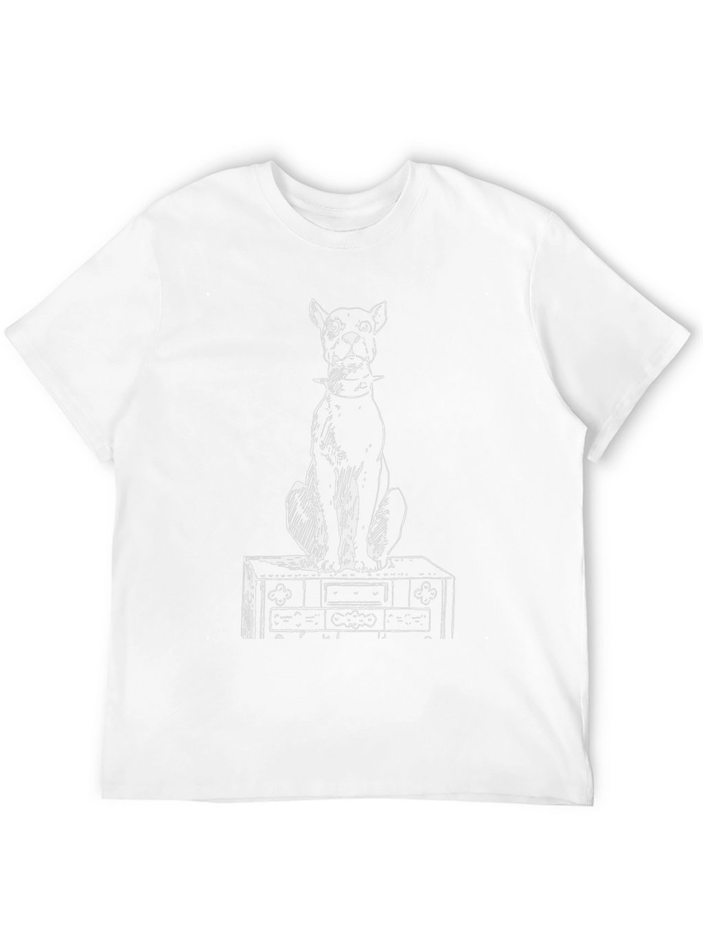 Dog on Dresser Graphic Tee - Unique & Stylish