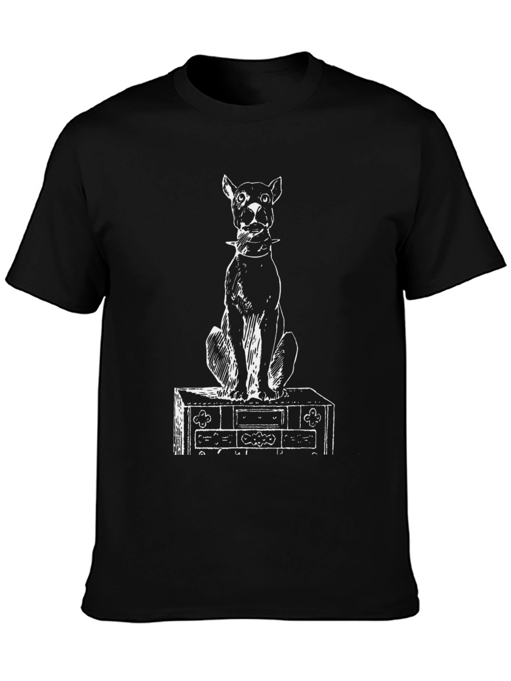 Dog on Dresser Graphic Tee - Unique & Stylish