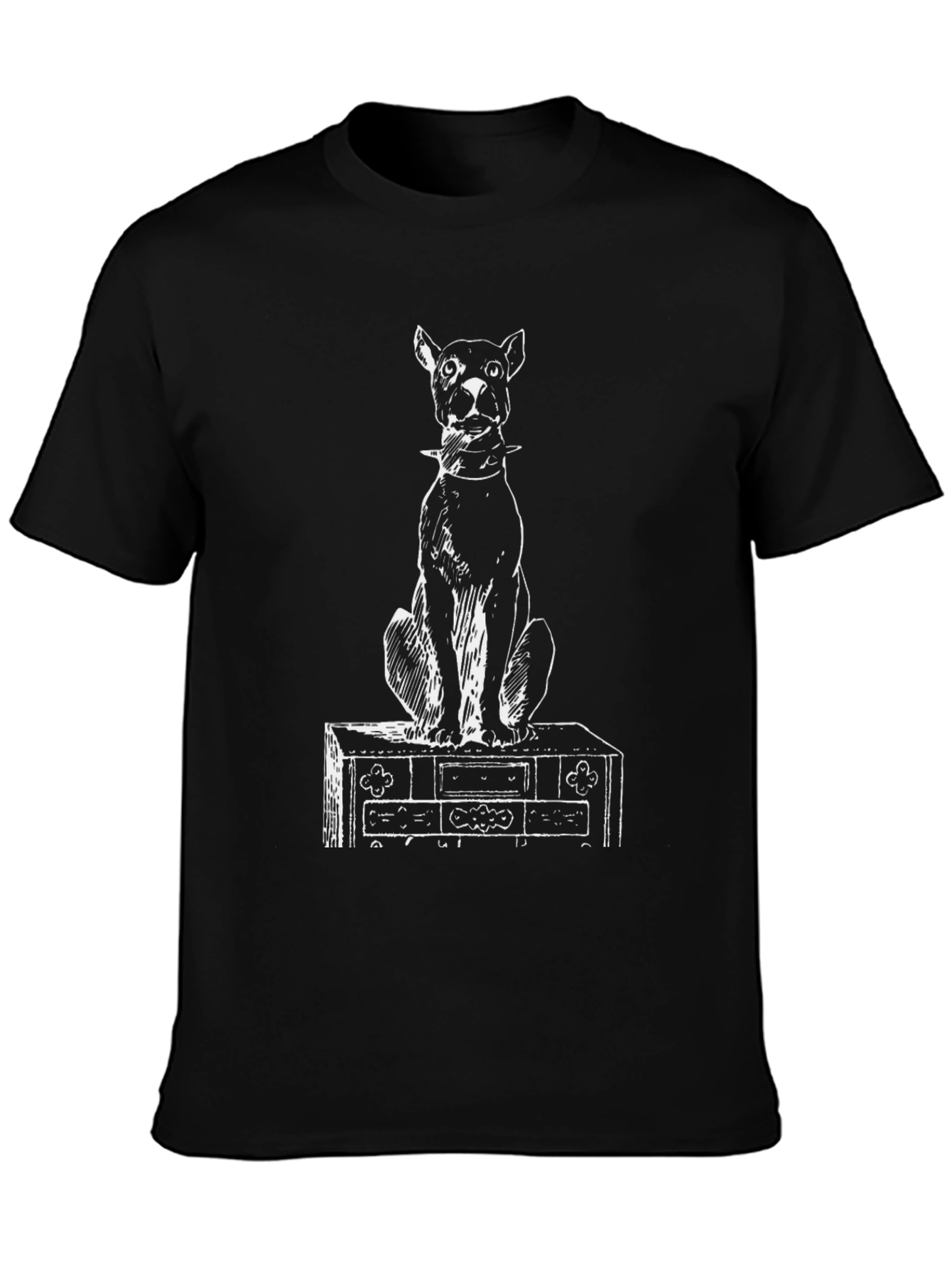 Dog on Dresser Graphic Tee - Unique & Stylish