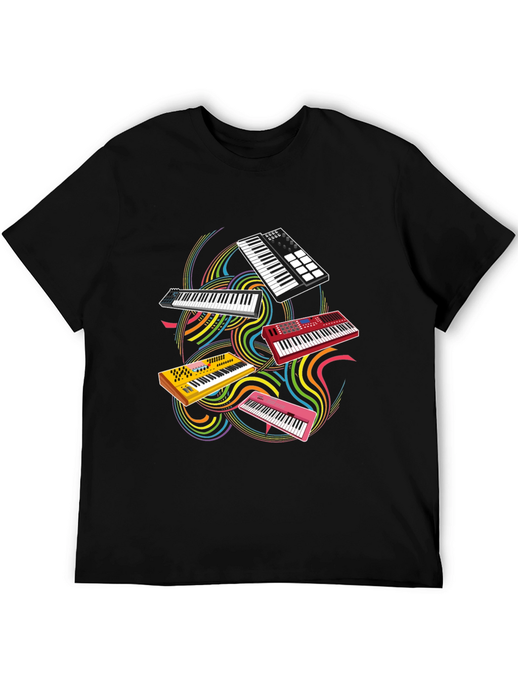 Musical Synthesizer T-Shirt - Keyboard Player Tee