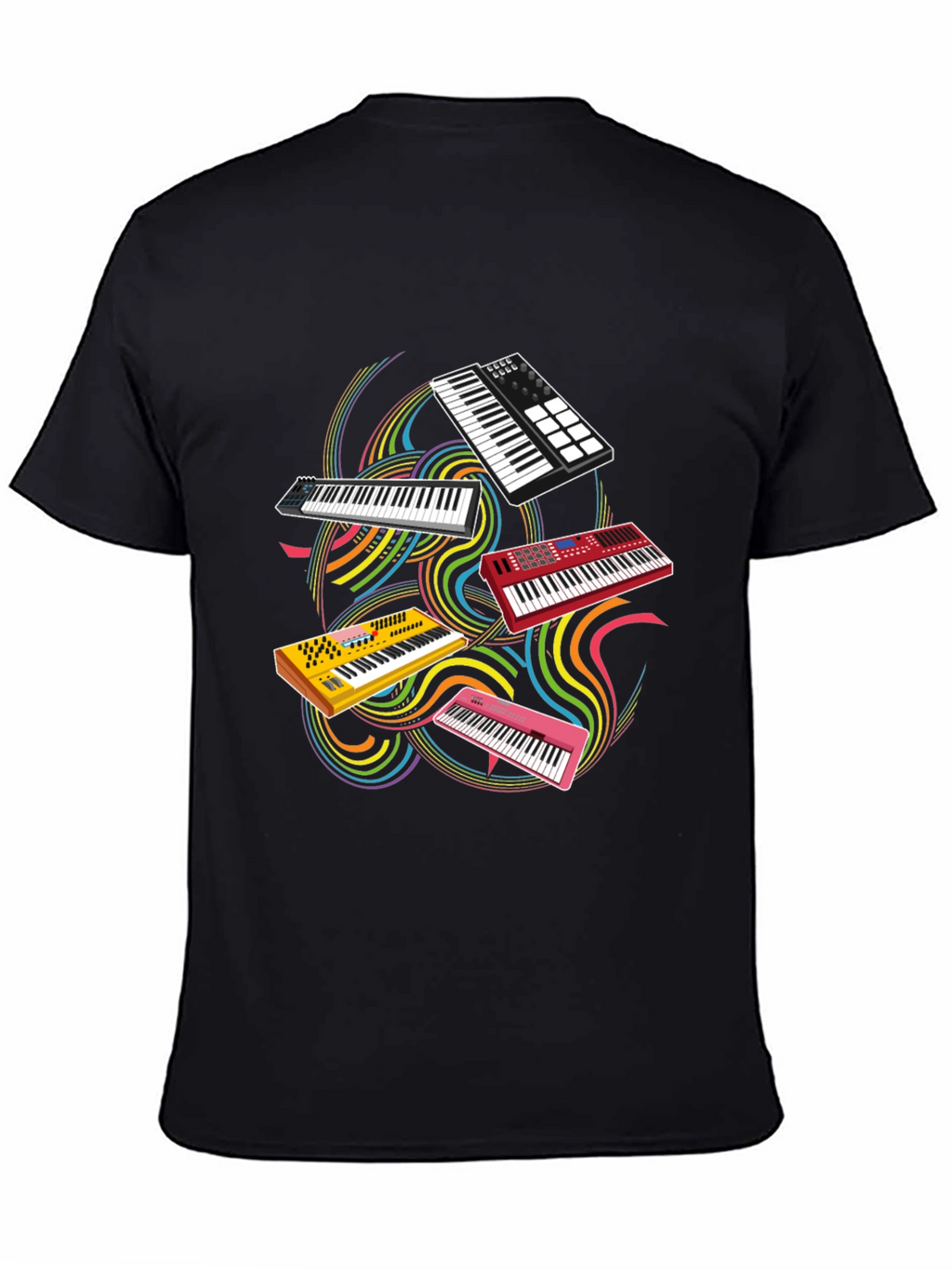 Musical Synthesizer T-Shirt - Keyboard Player Tee