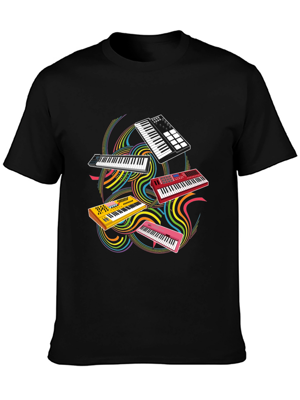 Musical Synthesizer T-Shirt - Keyboard Player Tee