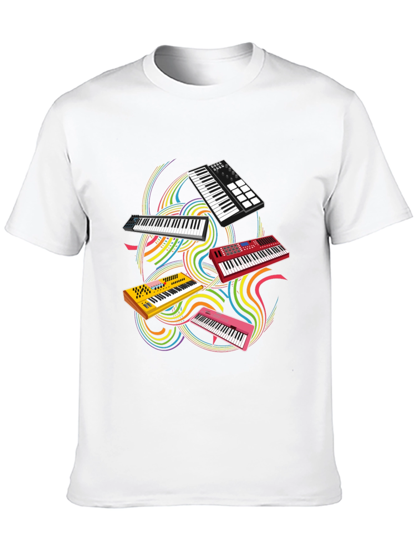 Musical Synthesizer T-Shirt - Keyboard Player Tee