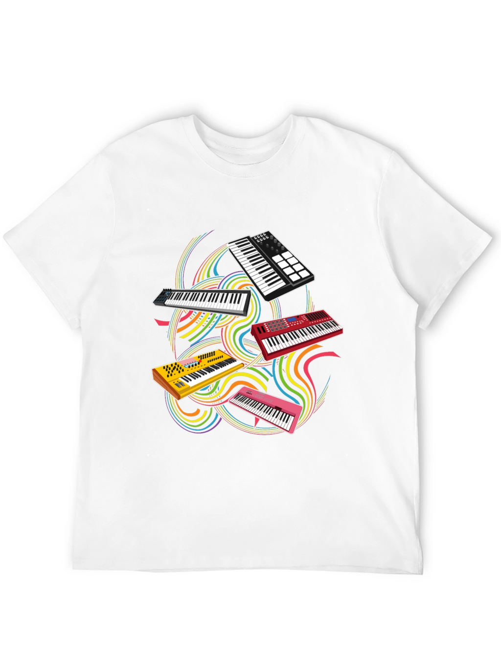 Musical Synthesizer T-Shirt - Keyboard Player Tee