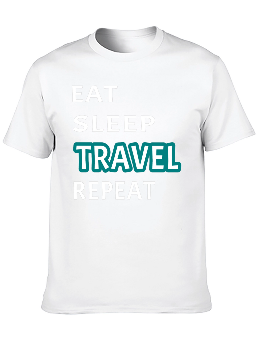 Eat Sleep Travel Repeat Graphic Tee - Black