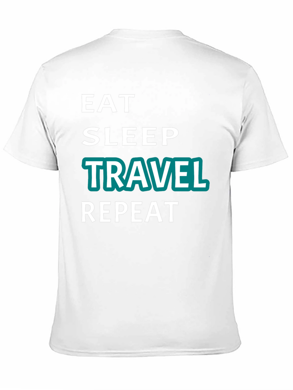 Eat Sleep Travel Repeat Graphic Tee - Black