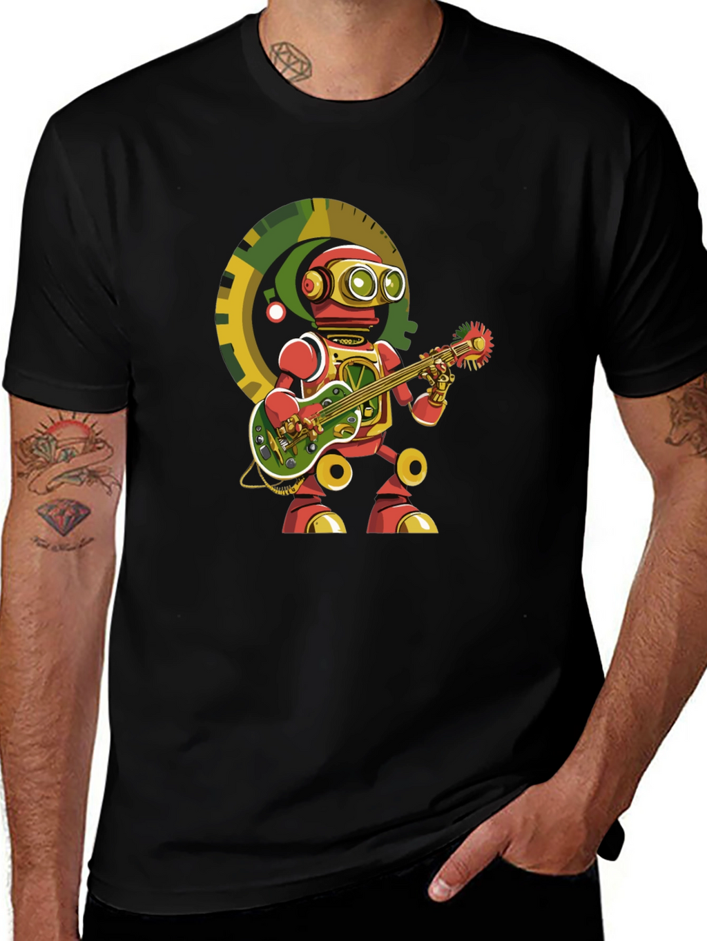 Robot Guitarist Graphic Tee