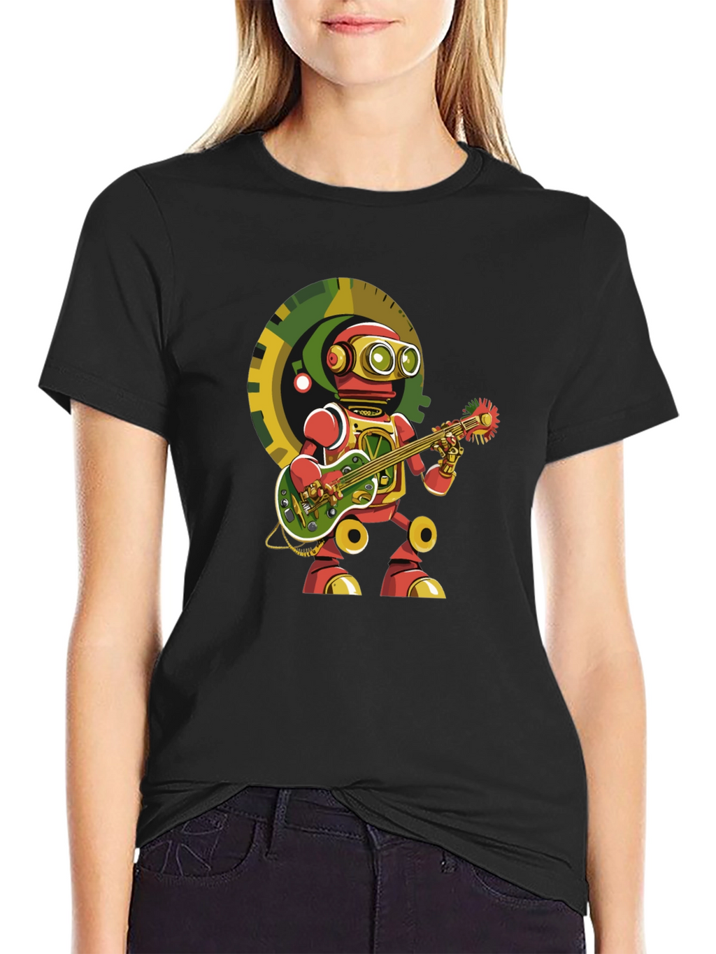 Robot Guitarist Graphic Tee