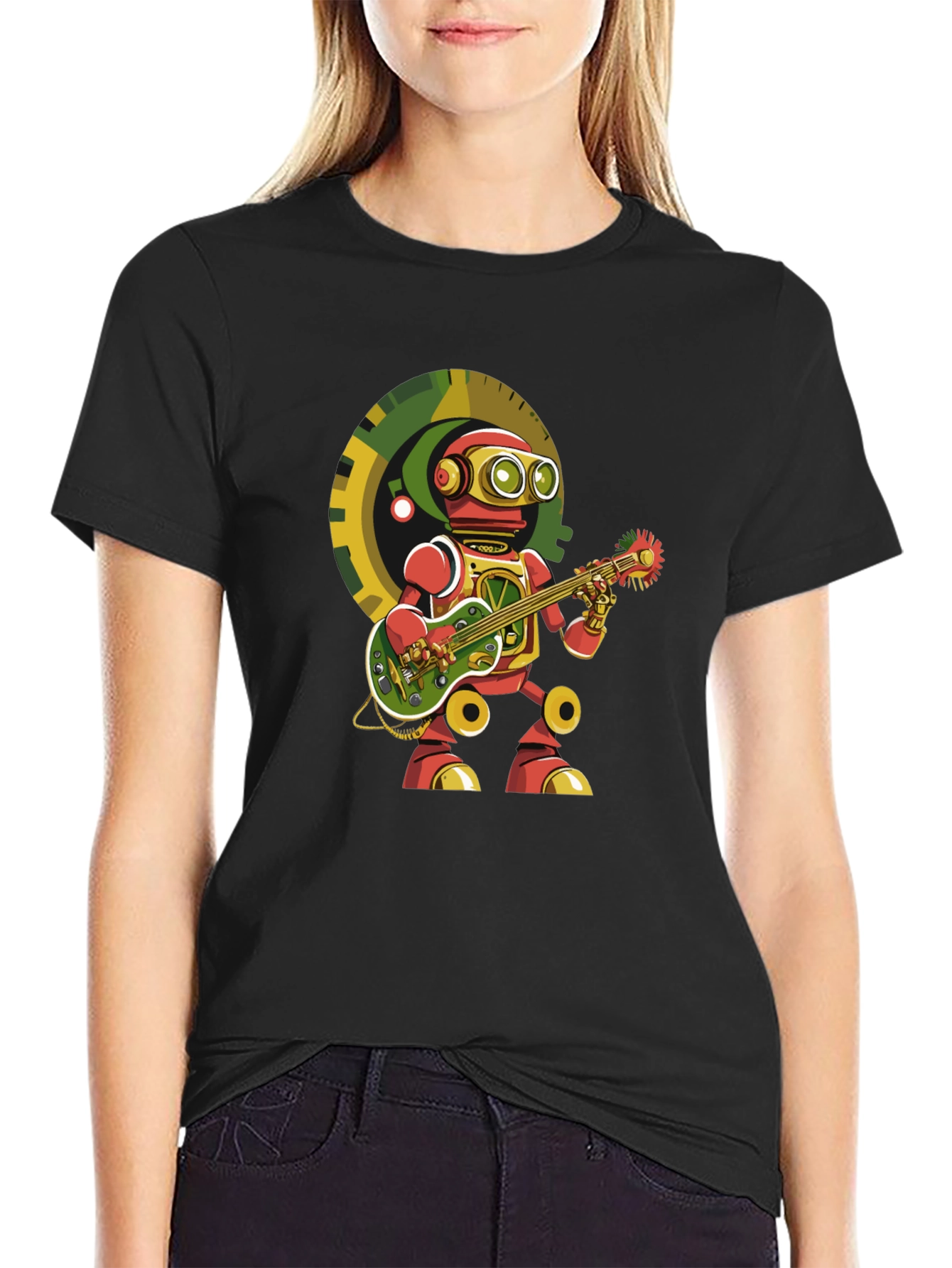 Robot Guitarist Graphic Tee