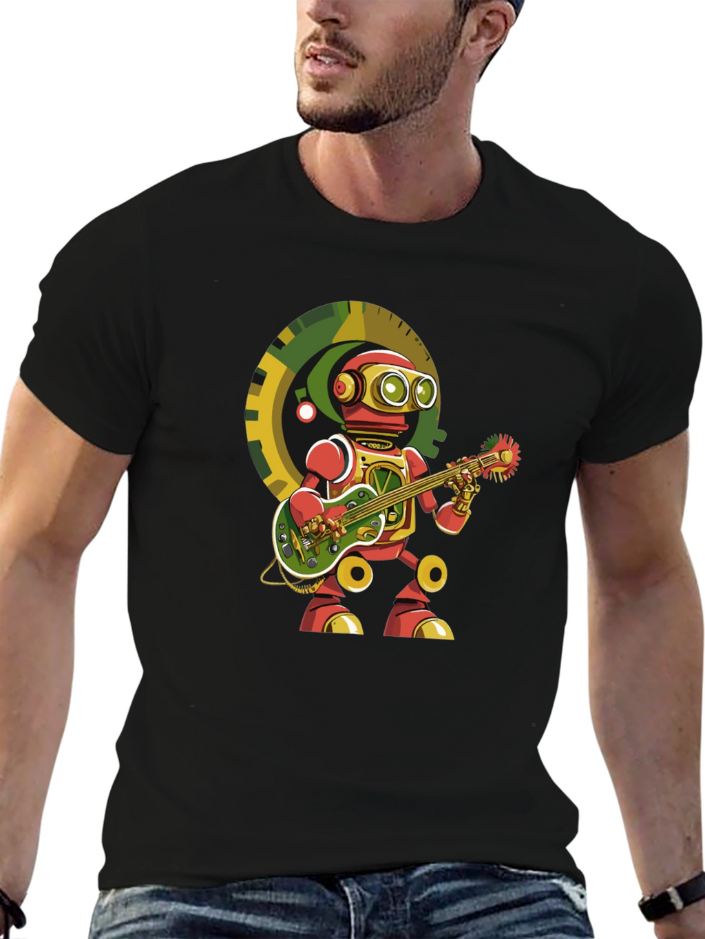 Robot Guitarist Graphic Tee