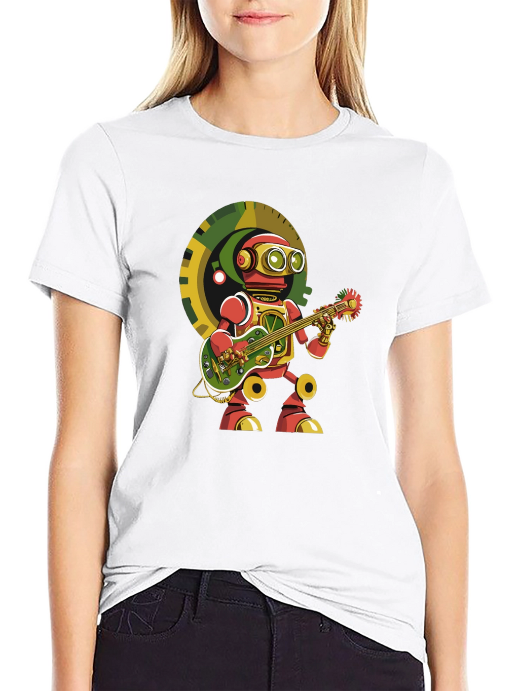 Robot Guitarist Graphic Tee