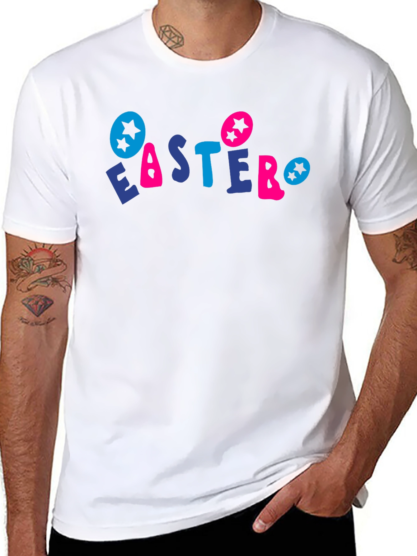 Easter Holiday Graphic Tee - Black