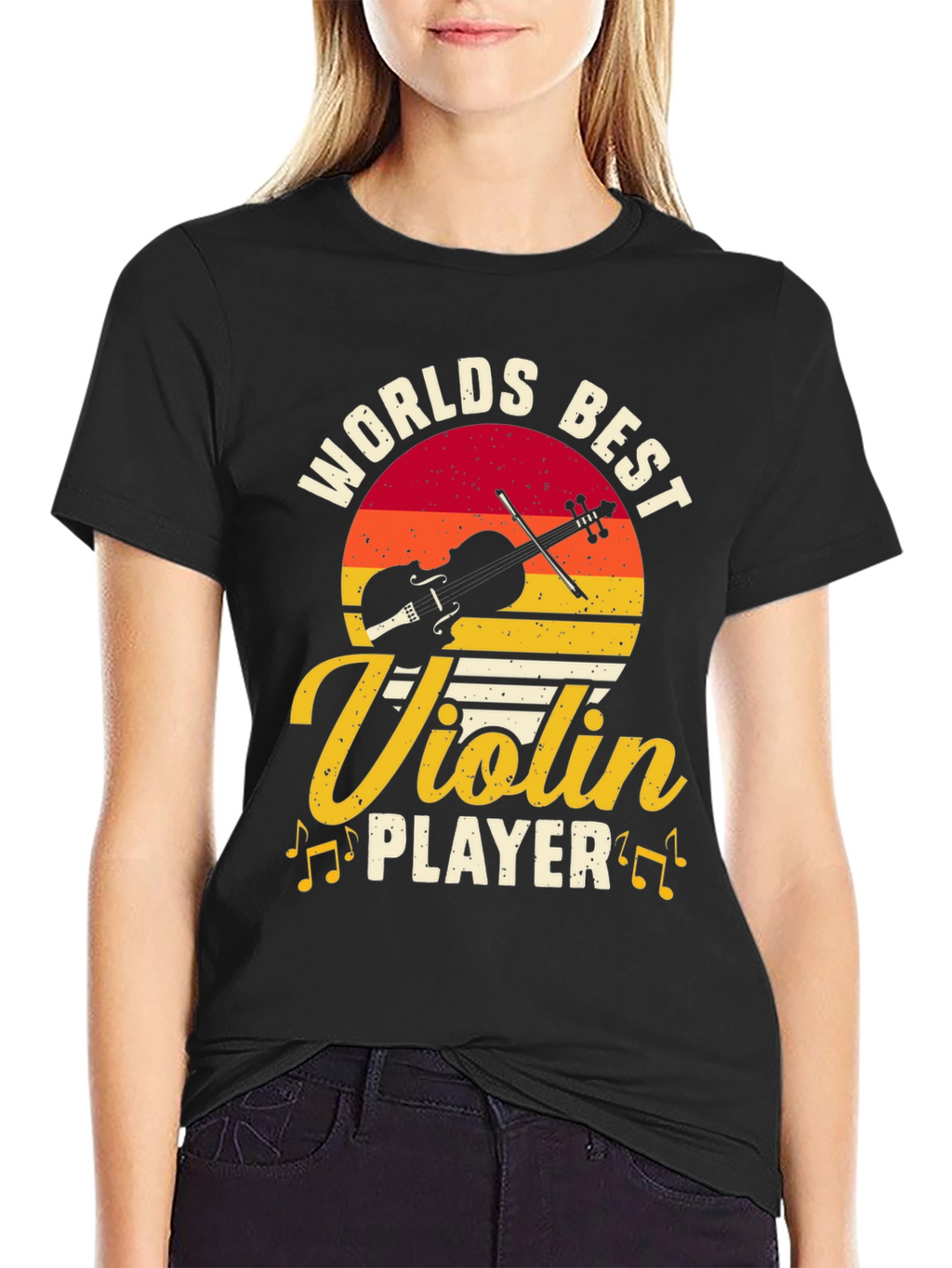 Worlds Best Violin Player Graphic Tee - Black