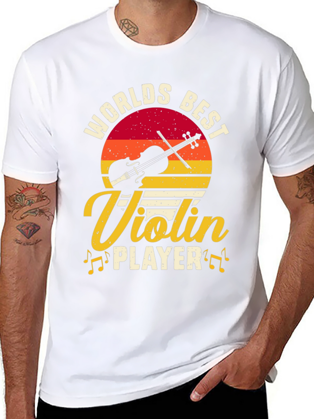 Worlds Best Violin Player Graphic Tee - Black