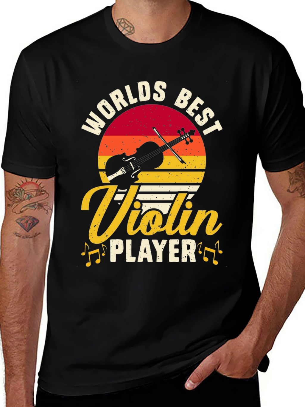 Worlds Best Violin Player Graphic Tee - Black