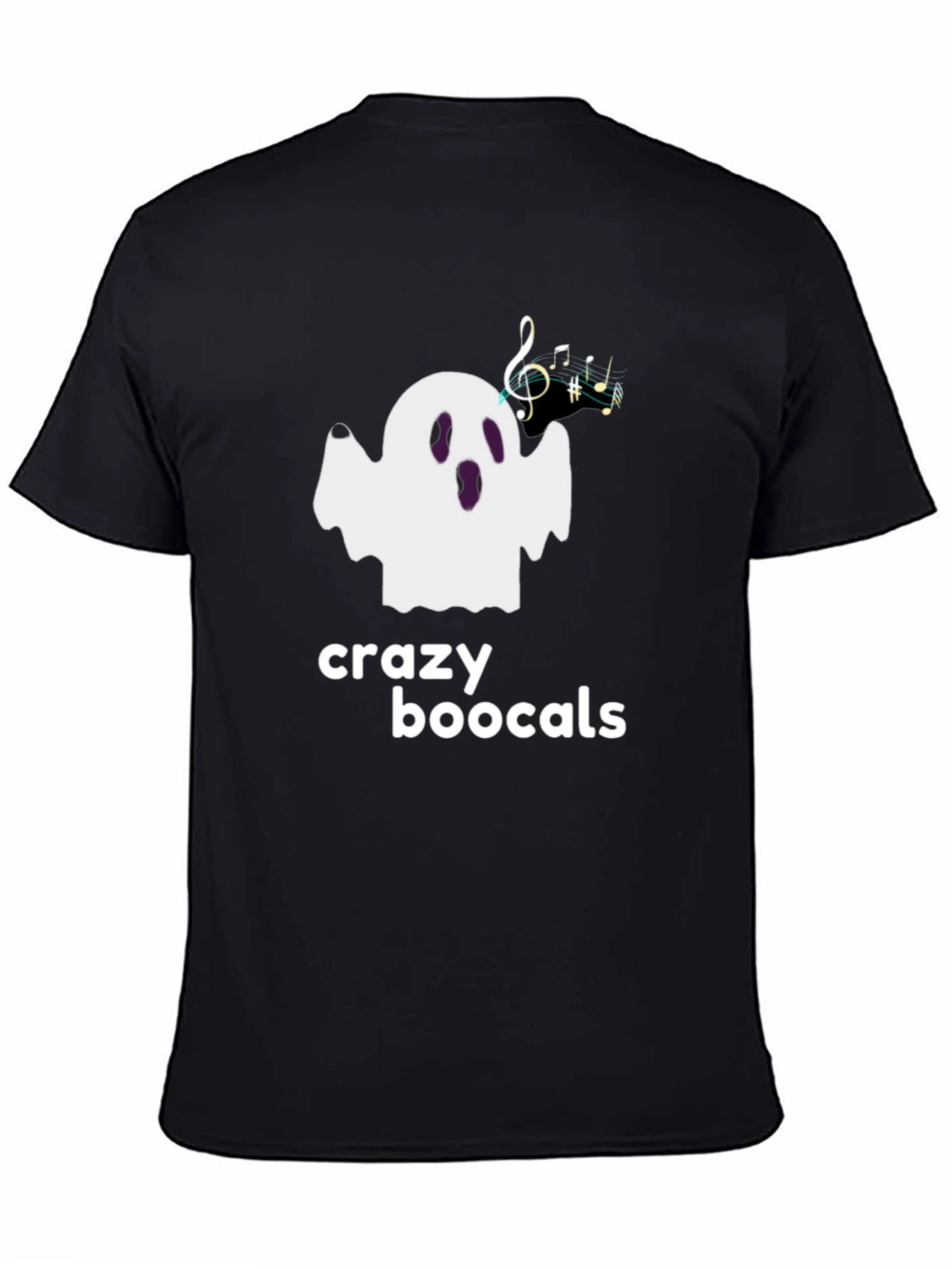 Crazy Boocals Graphic Tee - Halloween Ghost Shirt