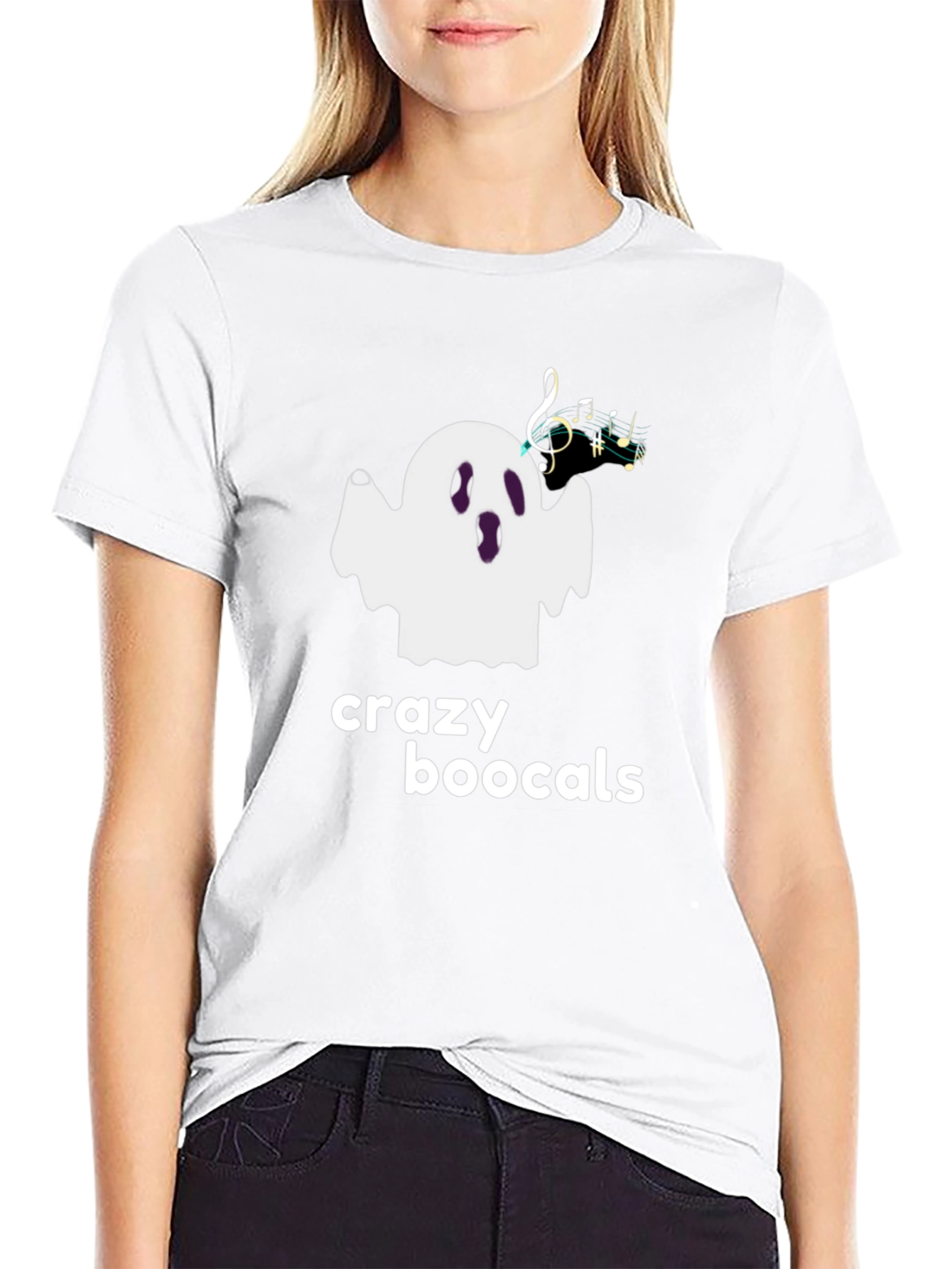 Crazy Boocals Graphic Tee - Halloween Ghost Shirt
