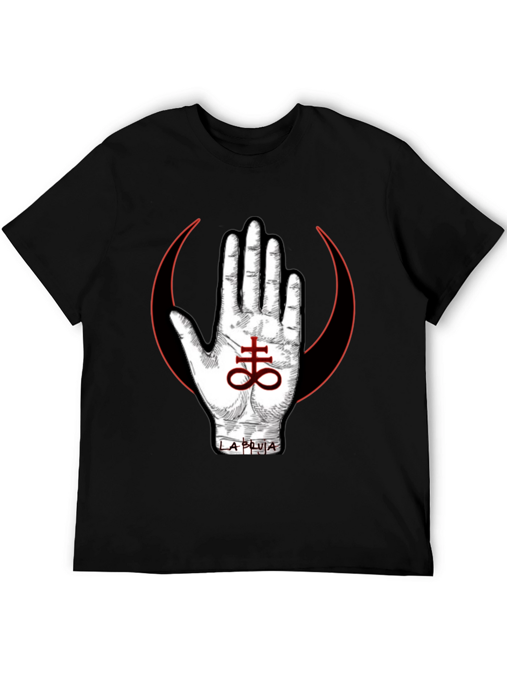 Occult Symbol T-Shirt - Hand & Leviathan Cross Design