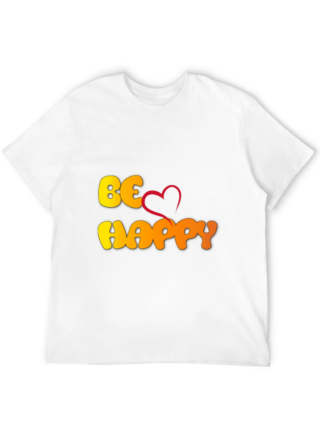 Be Happy Graphic T-Shirt - Black
