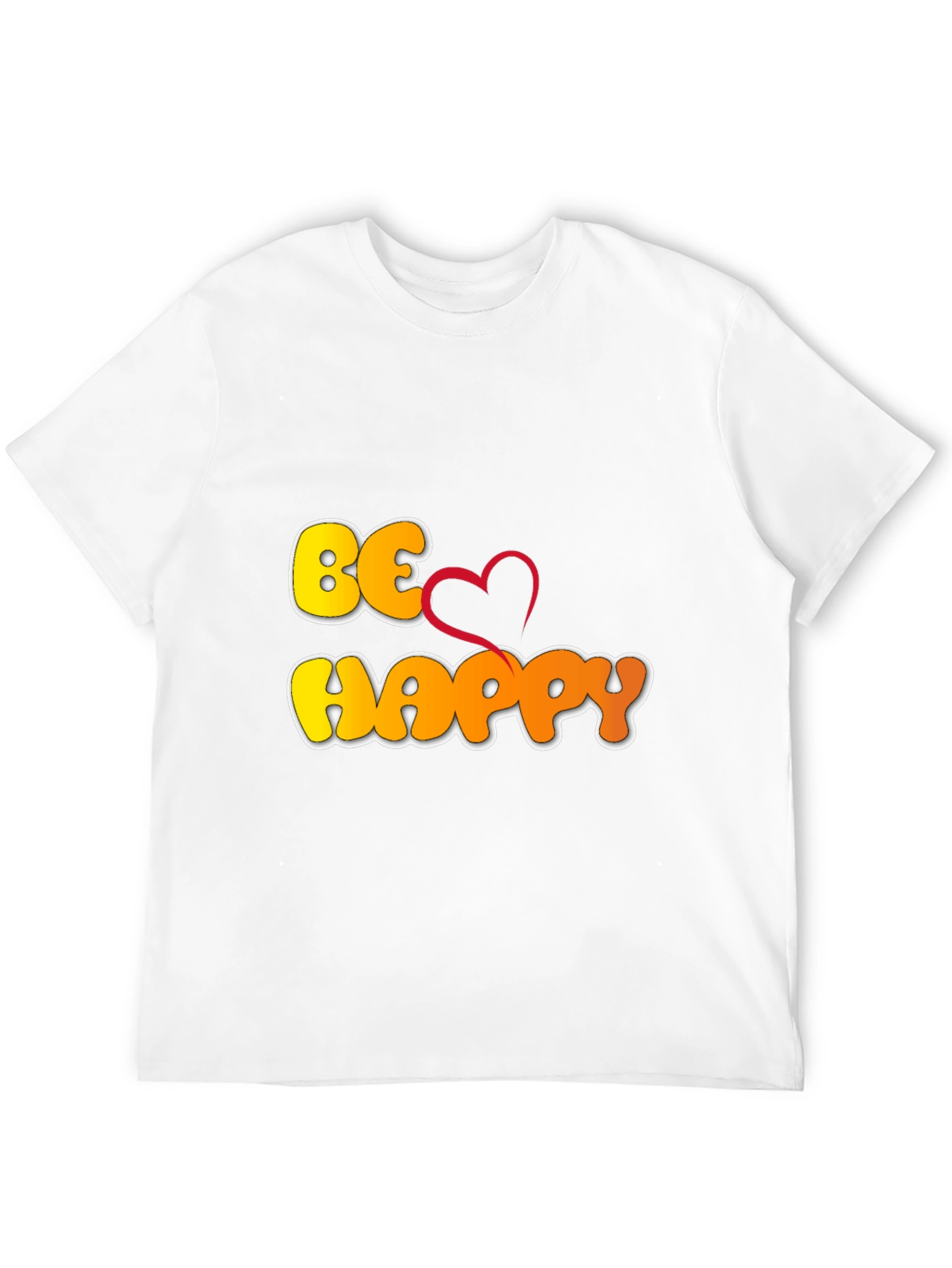 Be Happy Graphic T-Shirt - Black