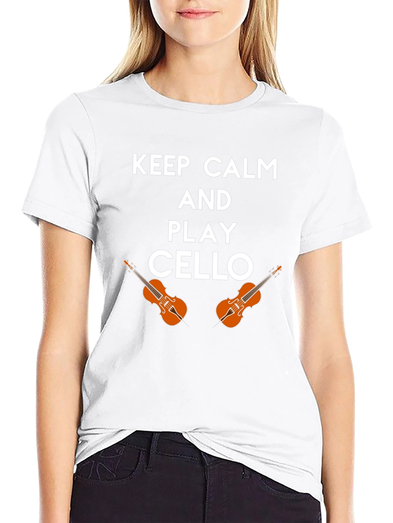 Keep Calm and Play Cello Graphic Tee