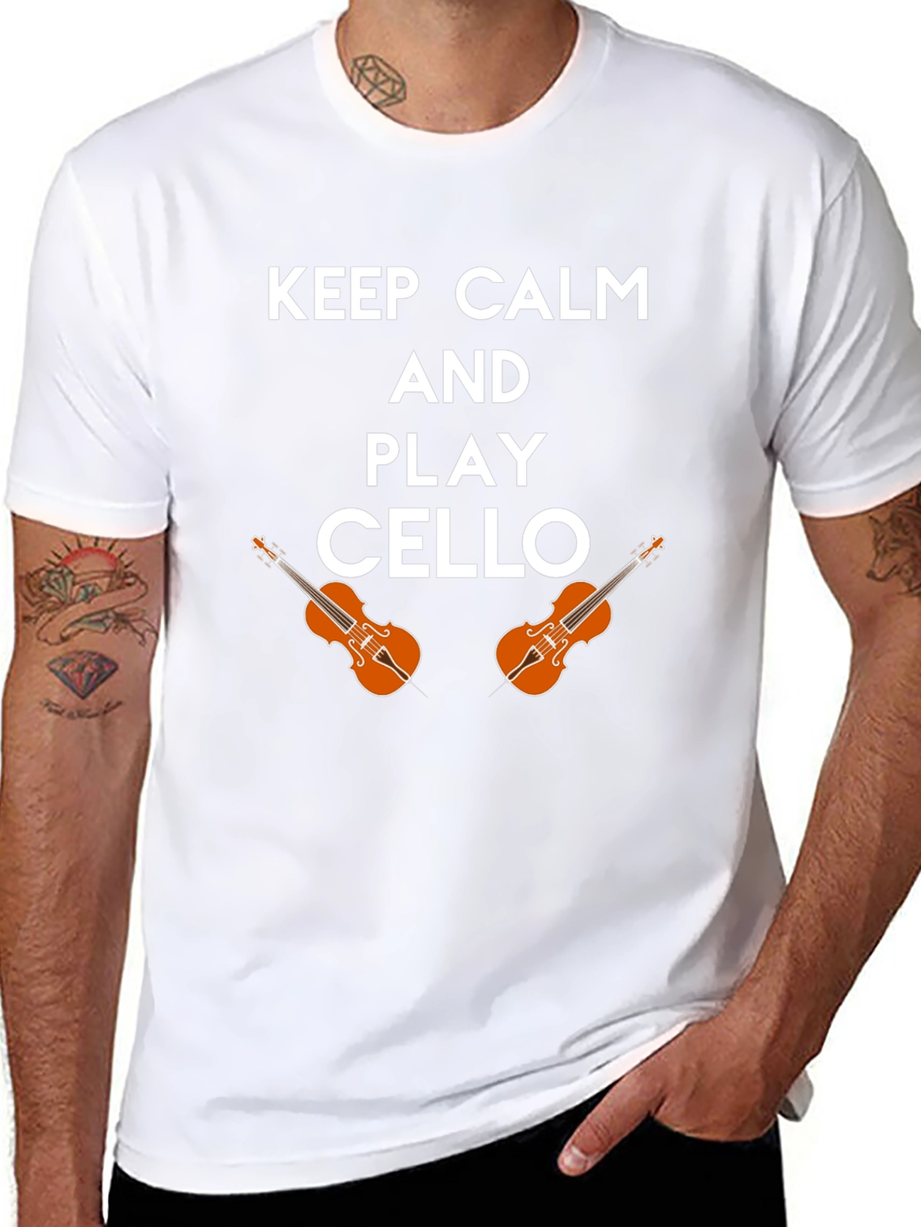 Keep Calm and Play Cello Graphic Tee