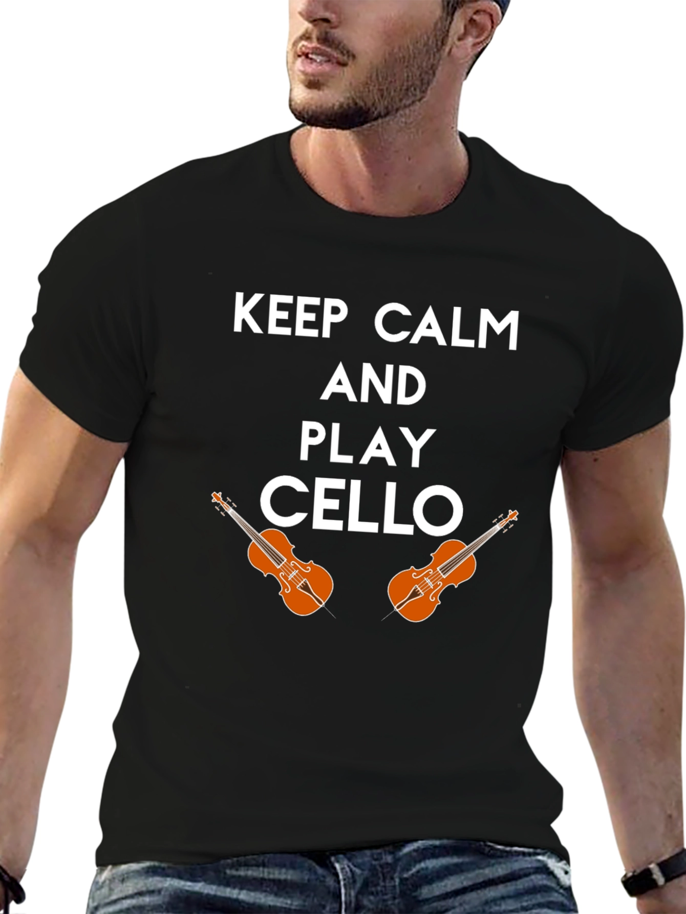 Keep Calm and Play Cello Graphic Tee