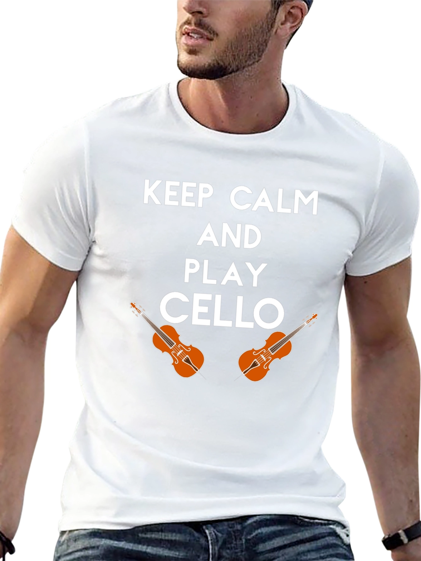 Keep Calm and Play Cello Graphic Tee