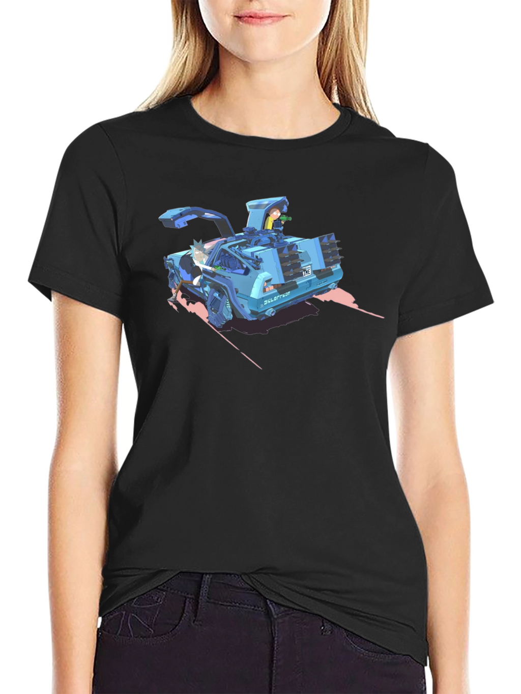 Rick and Morty Car T-Shirt - Black
