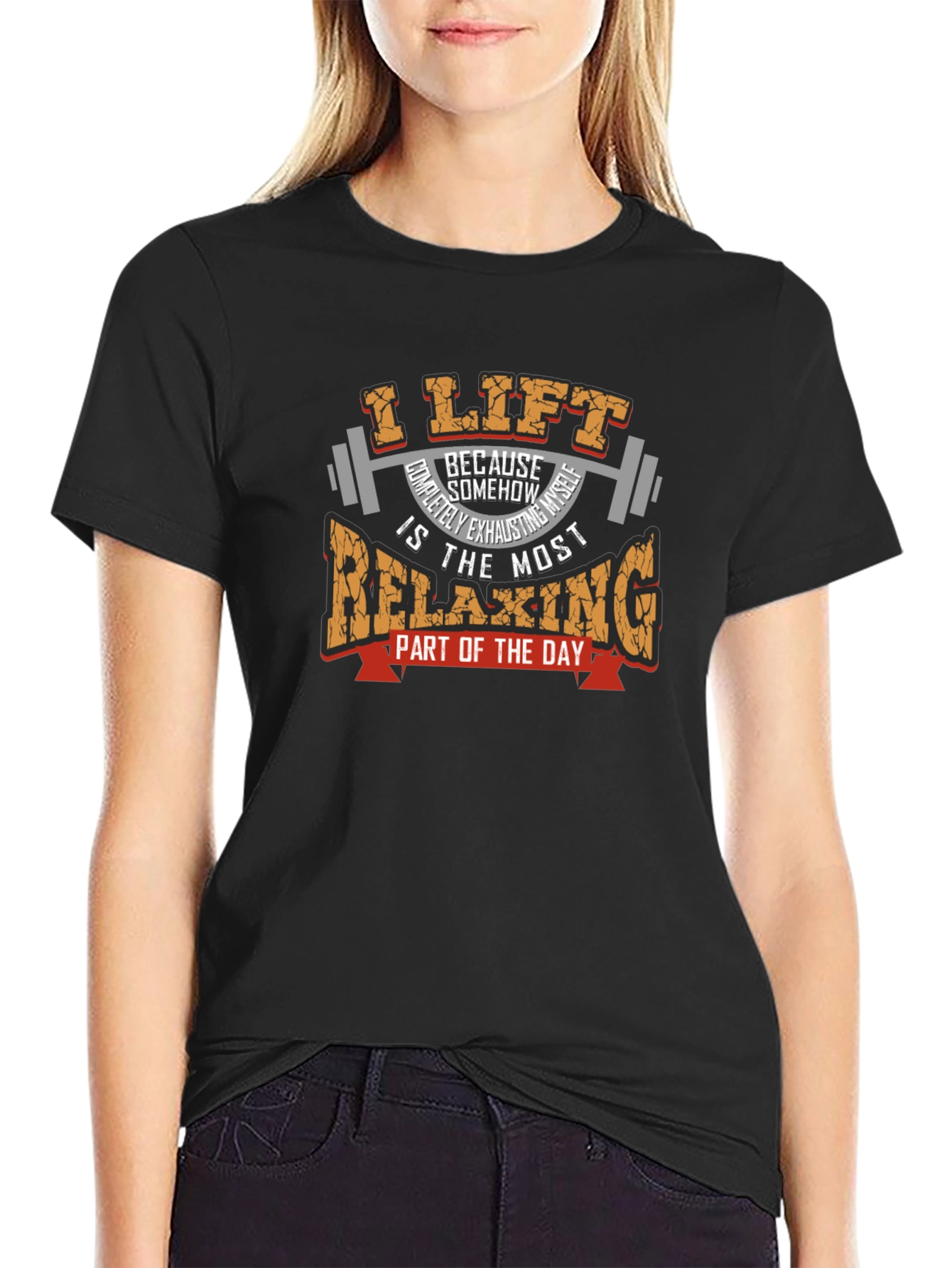 I Lift Because Relaxing T-Shirt - Weightlifting