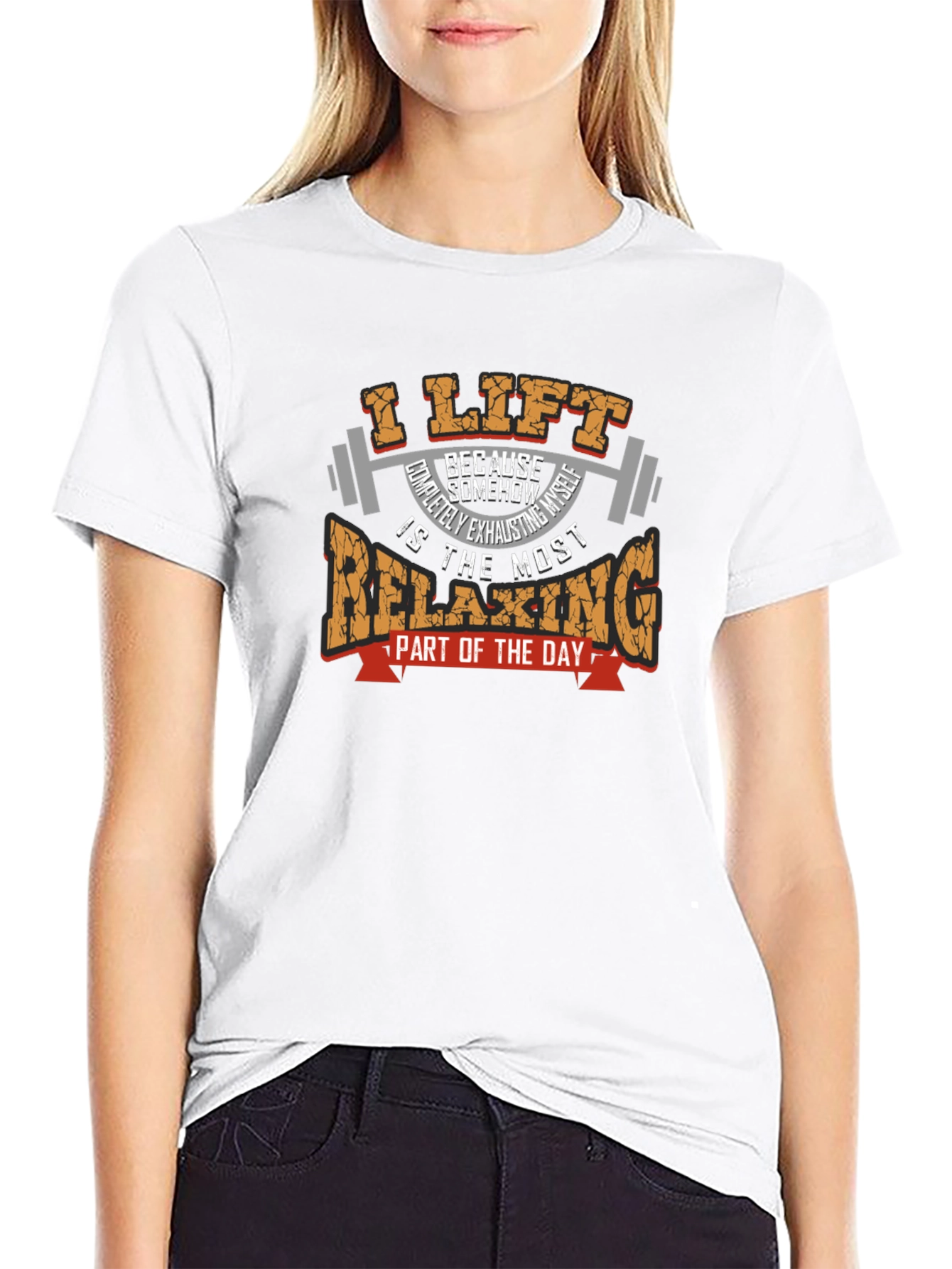 I Lift Because Relaxing T-Shirt - Weightlifting
