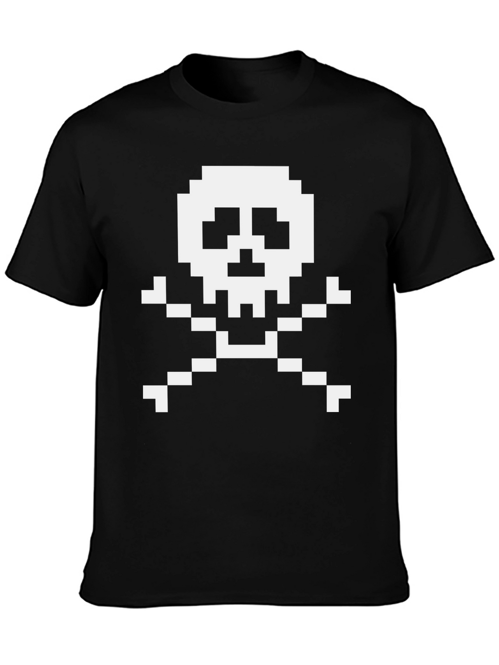 Pixel Skull & Crossbones Graphic T-Shirt