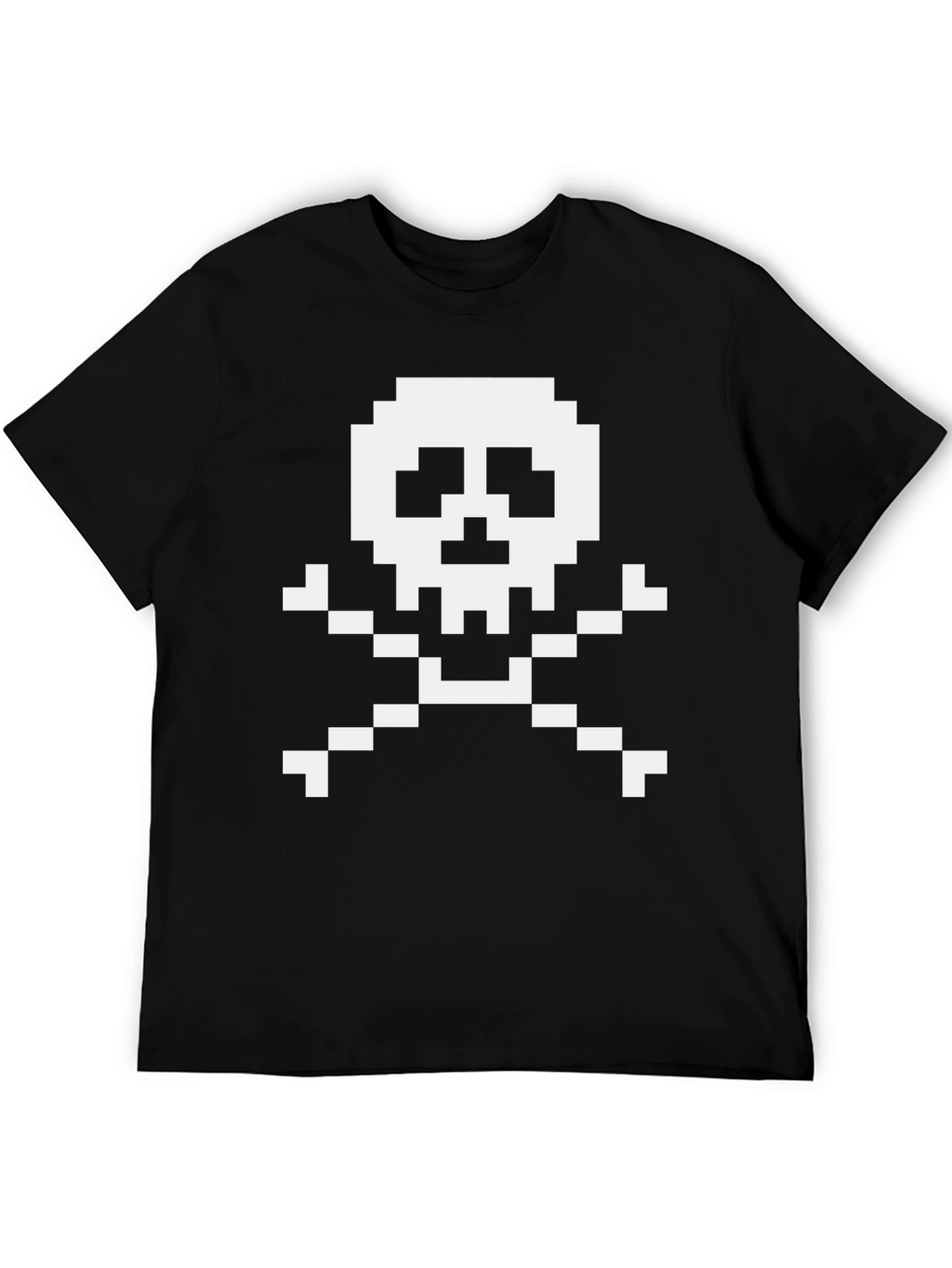 Pixel Skull & Crossbones Graphic T-Shirt