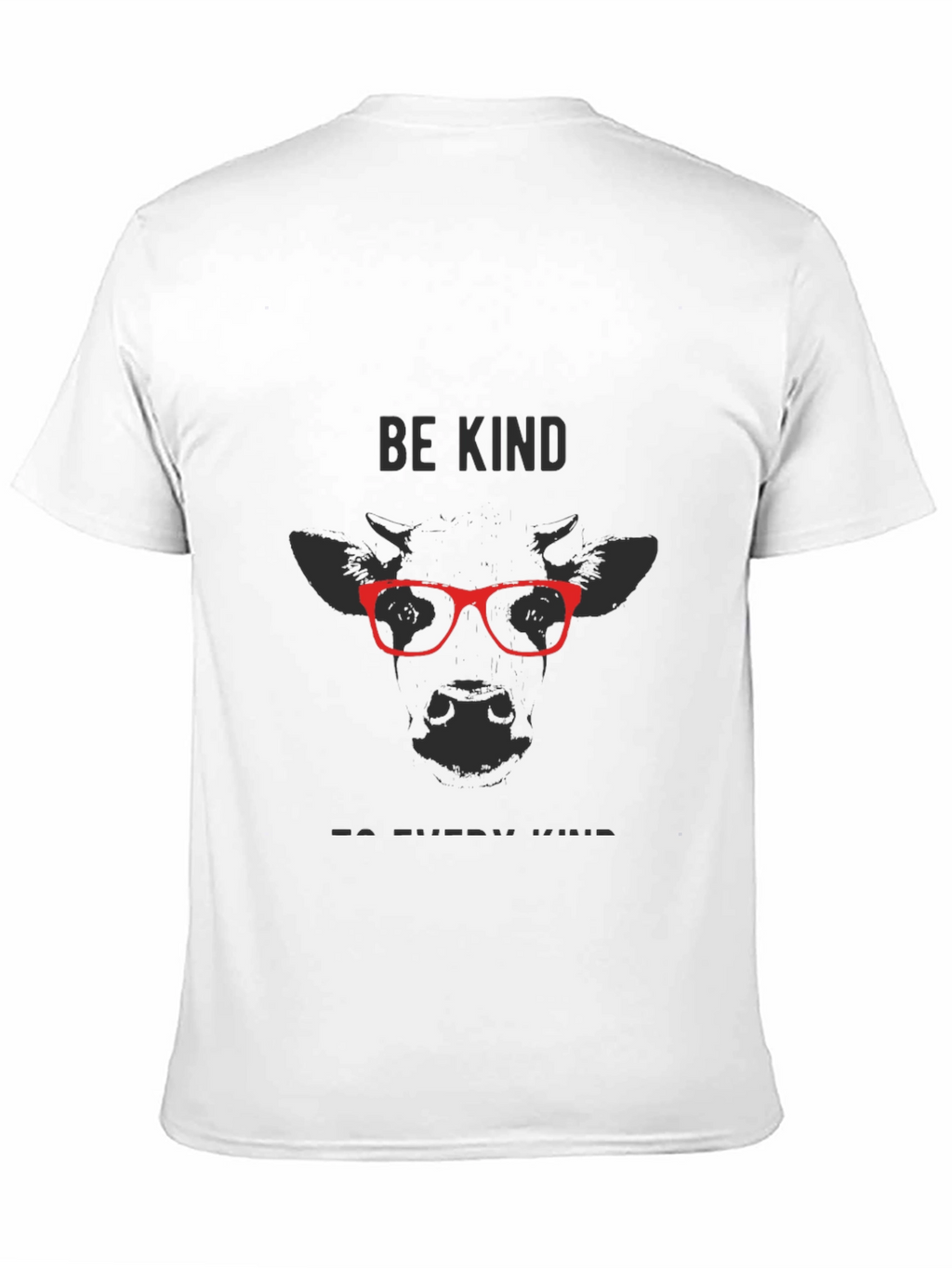 Be Kind Cow T-Shirt - Soft Black Tee