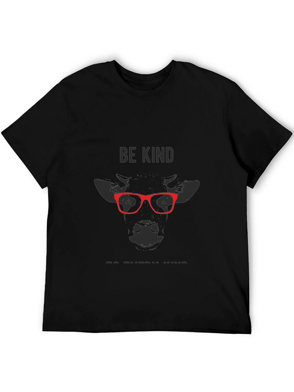 Be Kind Cow T-Shirt - Soft Black Tee