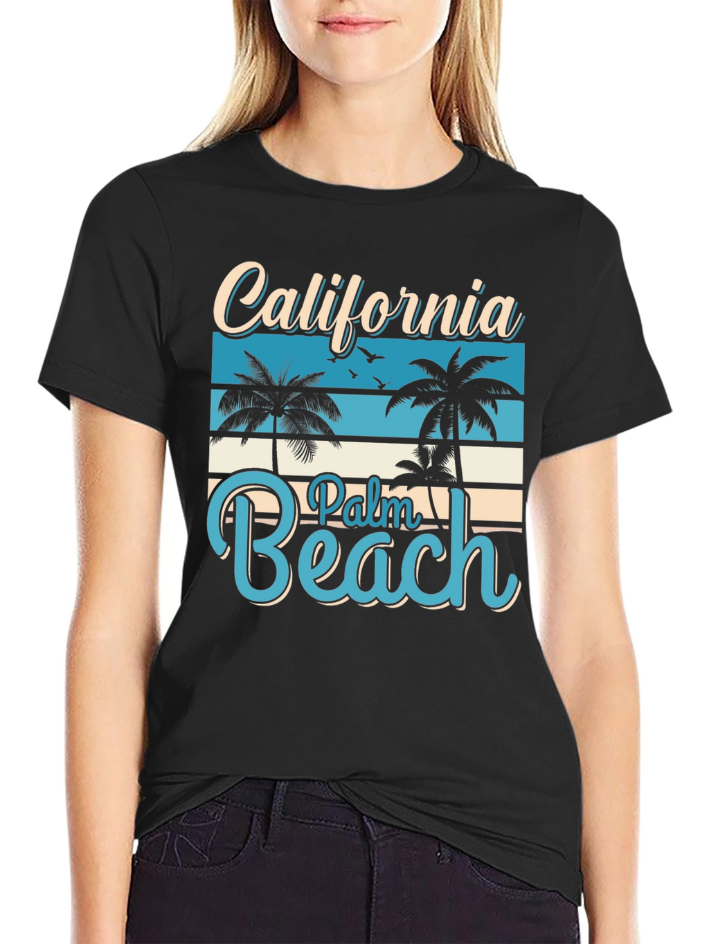 California Palm Beach Graphic T-Shirt