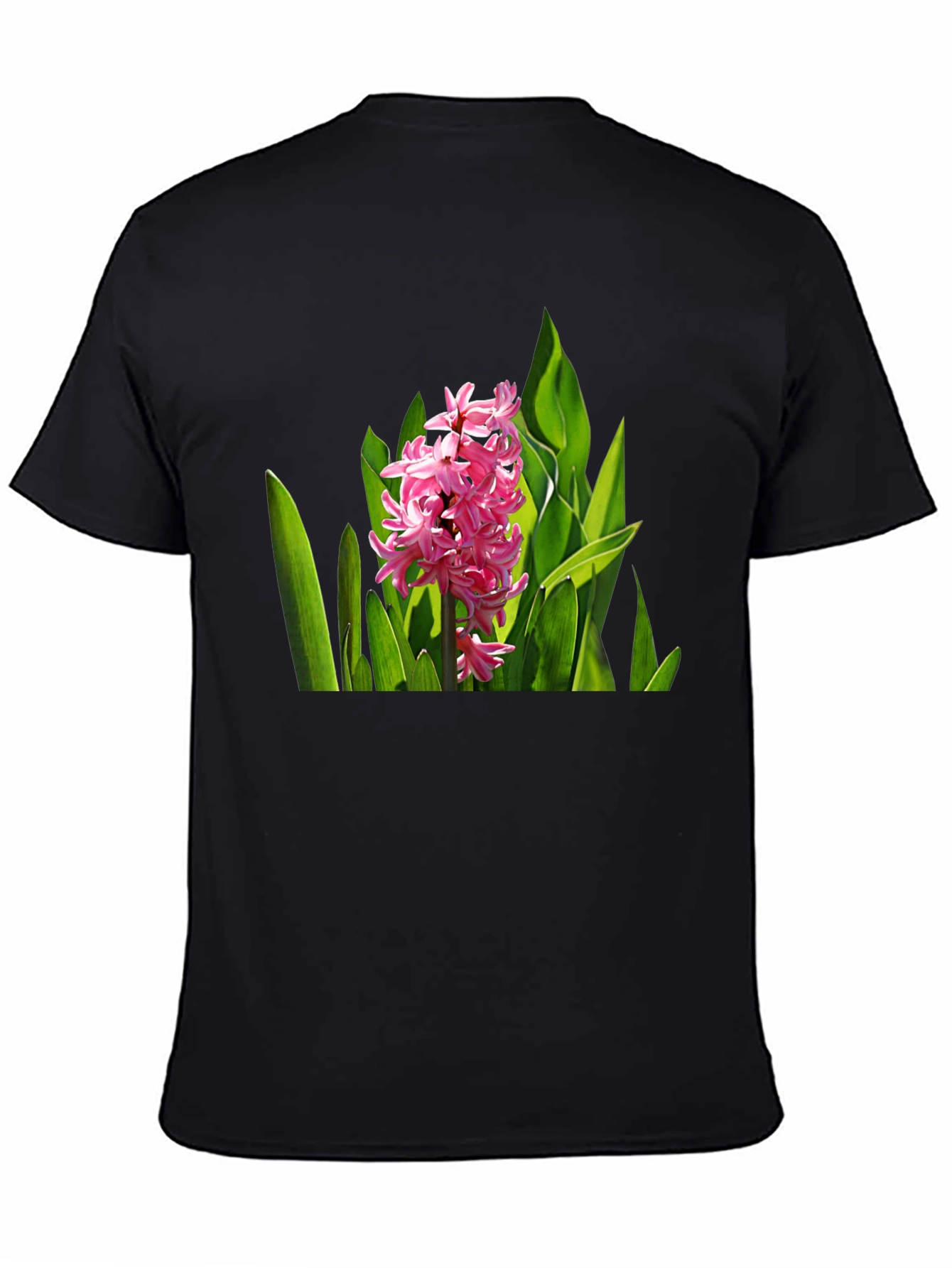Floral Print Black T-Shirt - Nature Inspired