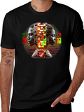 Puzzle Piece People Graphic Black T-Shirt