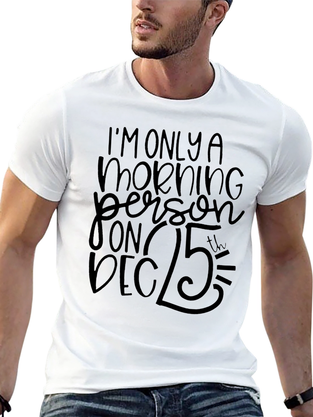 Funny Christmas Morning Person Graphic T-Shirt