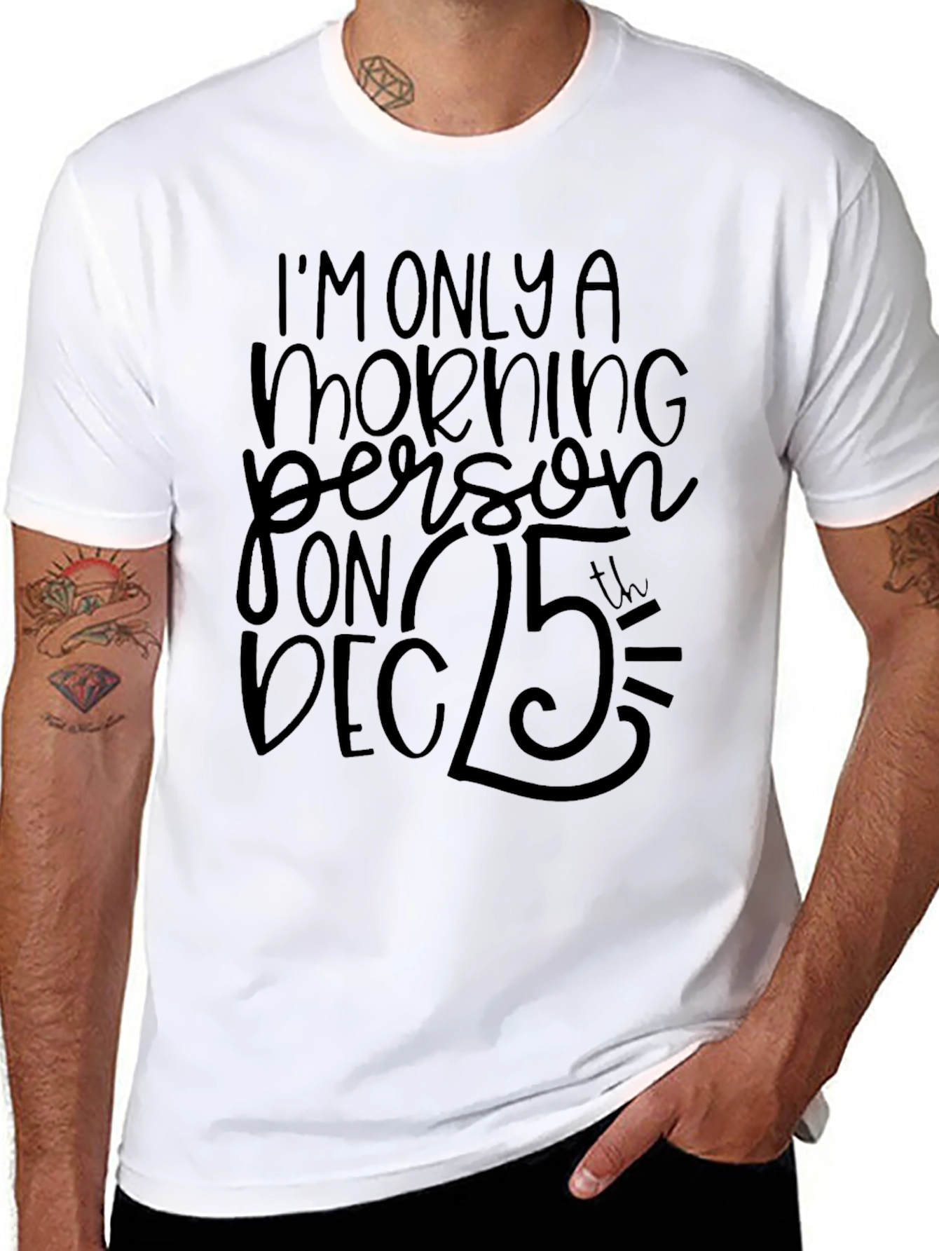 Funny Christmas Morning Person Graphic T-Shirt