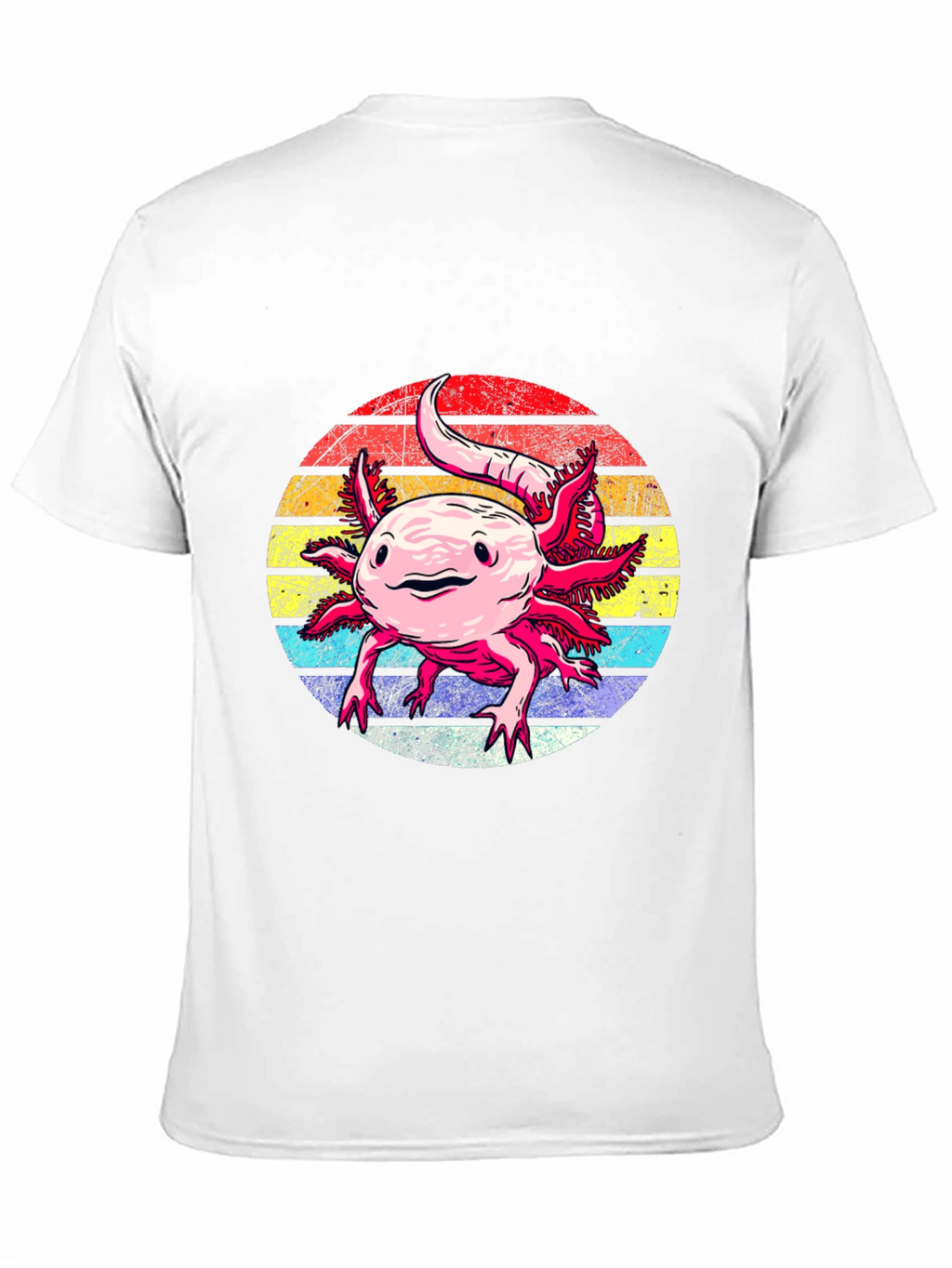 Axolotl Retro Sunset Graphic Tee
