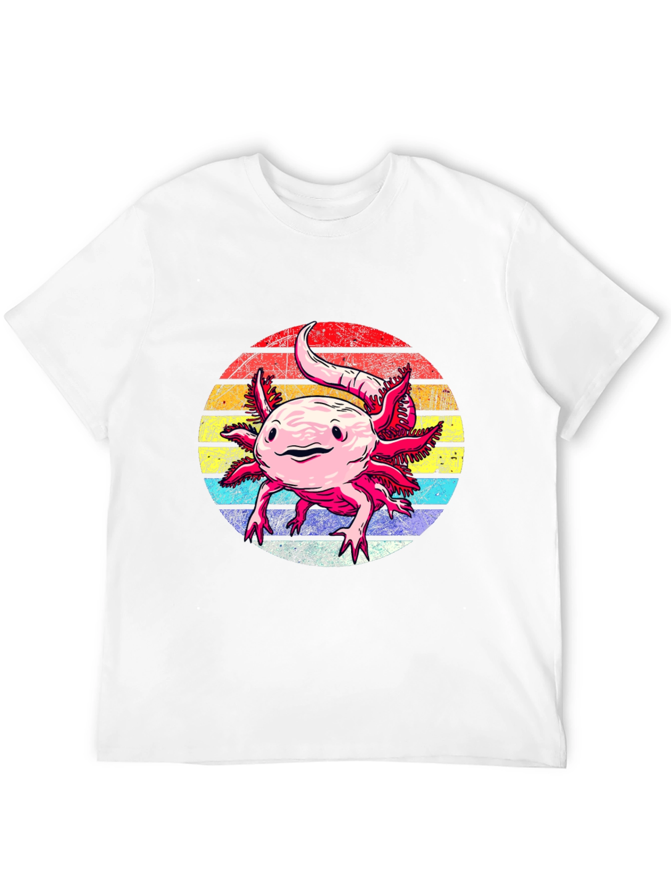 Axolotl Retro Sunset Graphic Tee