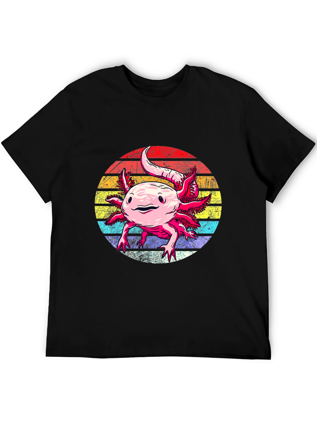 Axolotl Retro Sunset Graphic Tee
