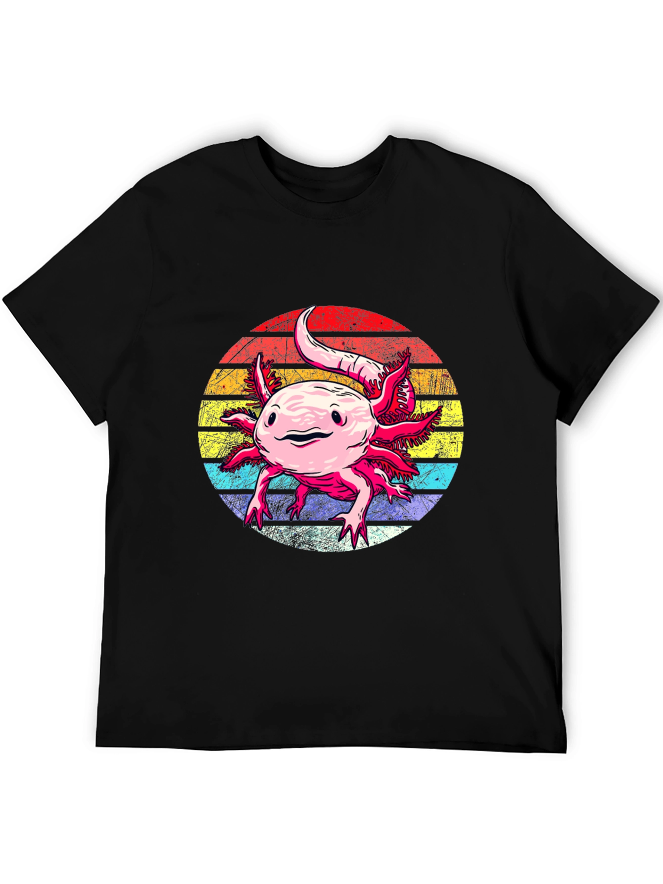 Axolotl Retro Sunset Graphic Tee