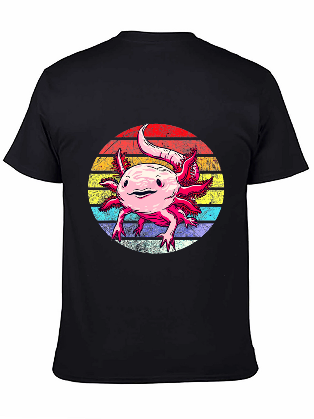 Axolotl Retro Sunset Graphic Tee