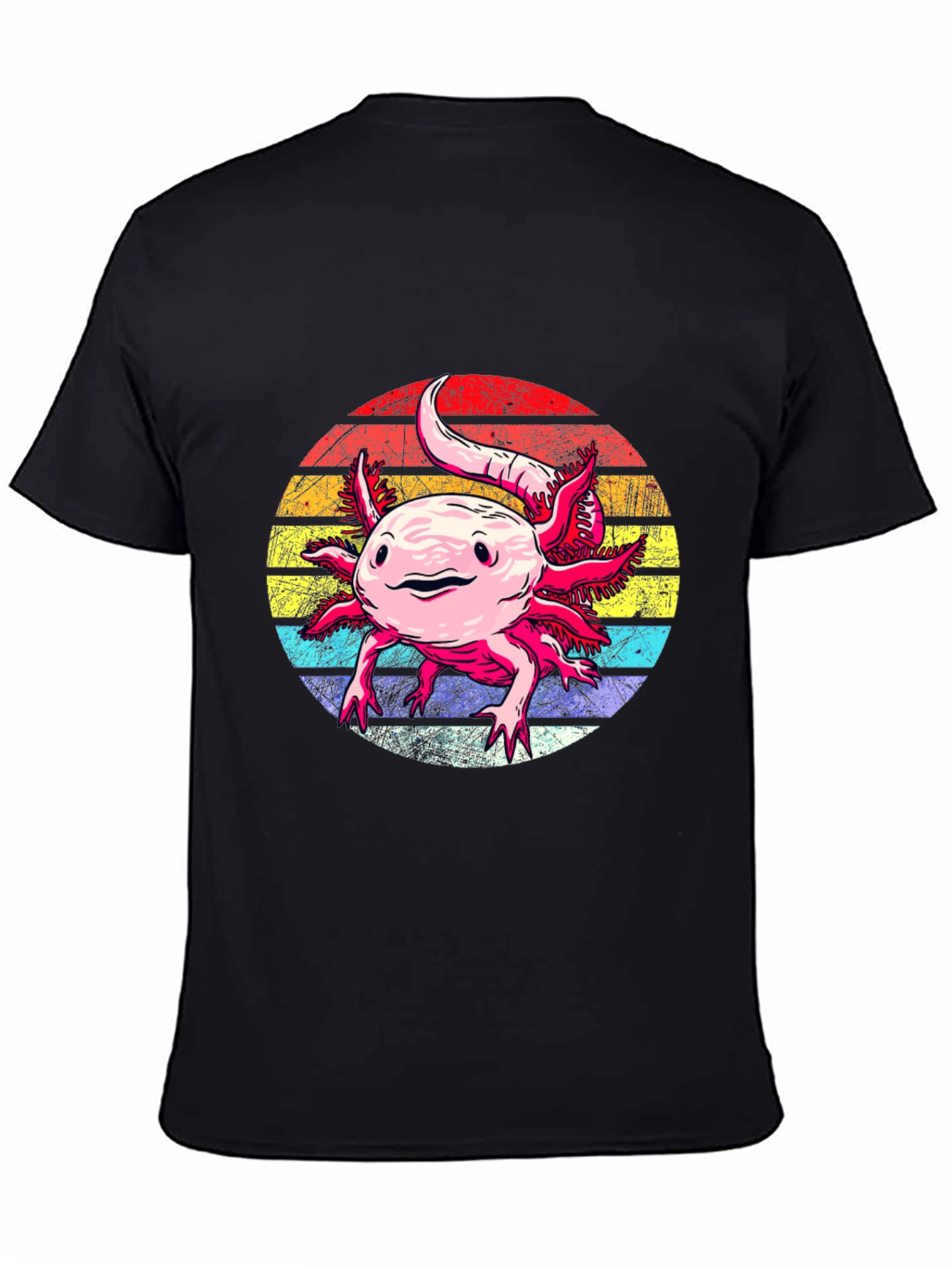 Axolotl Retro Sunset Graphic Tee
