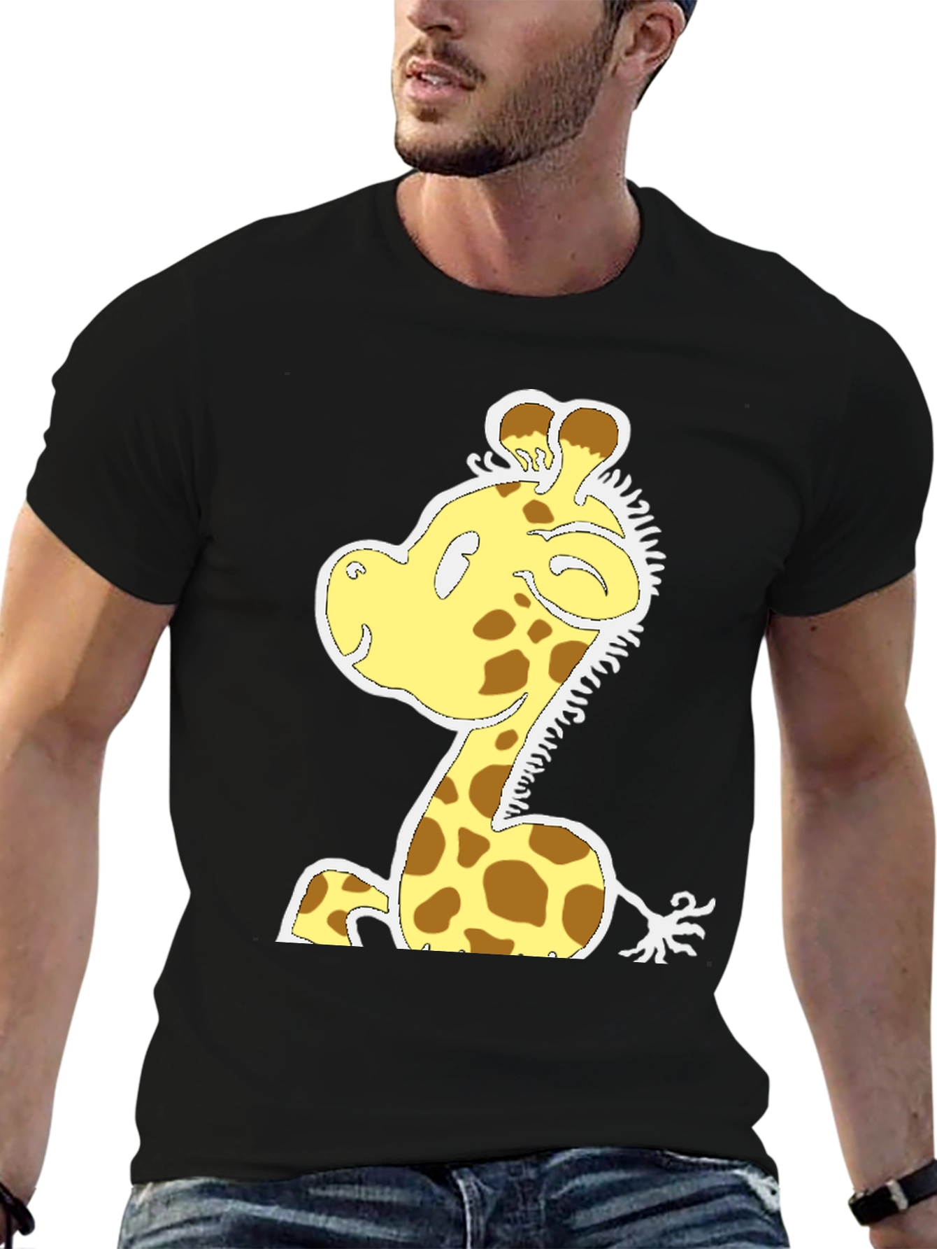 Cartoon Giraffe T-Shirt - Fun Graphic Tee