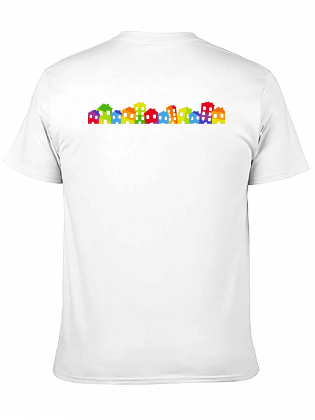 Rainbow Townscape Black T-Shirt